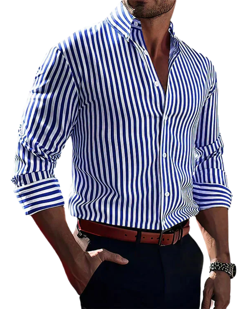 Elegant stripete skjorte